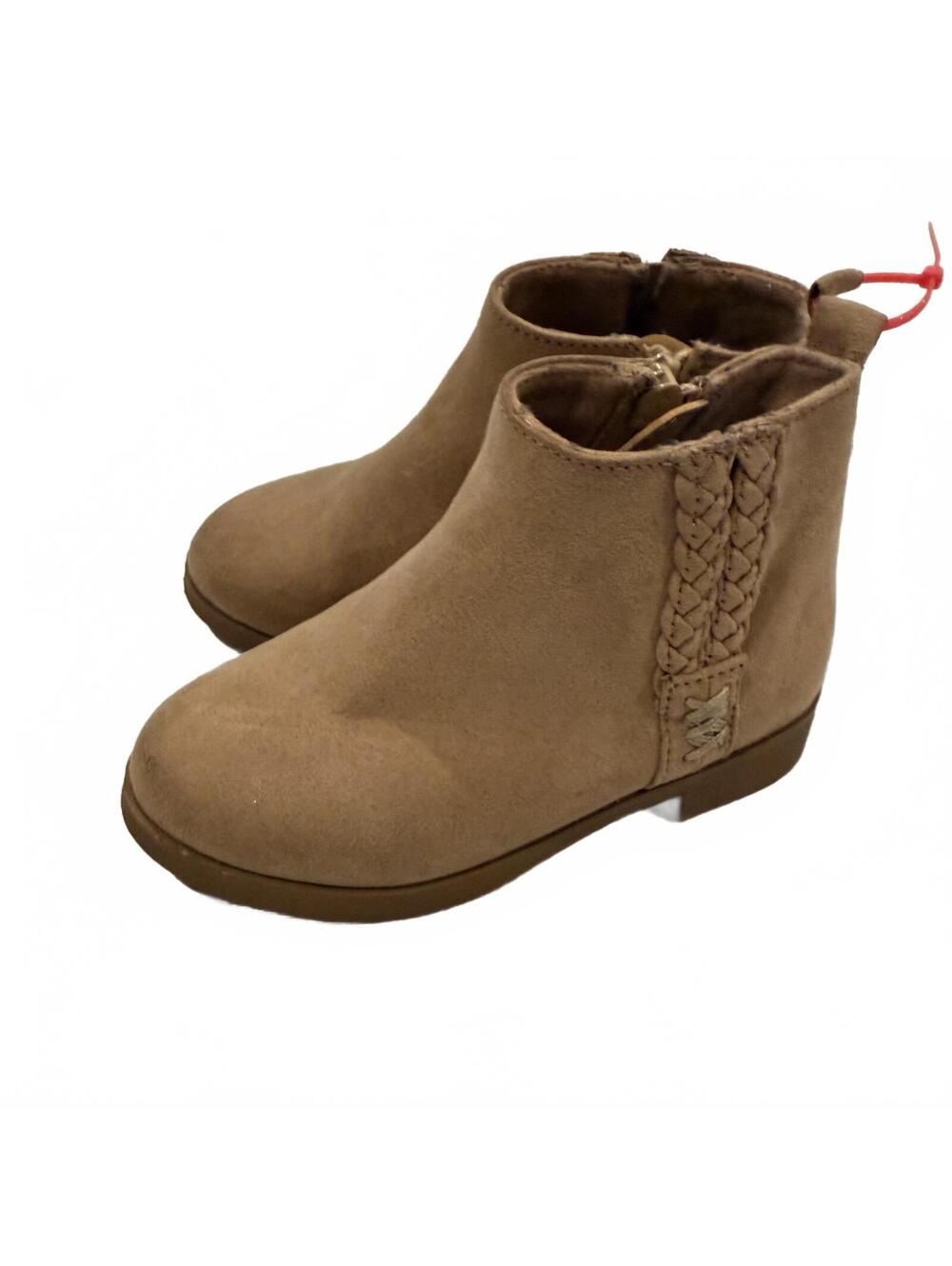 Blowfish Tan Suede Ankle Boots with Braided Detail Toddler 9